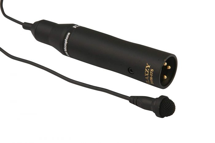 Flaxzy Mic SWM-075 XLR Lavalier 48V Phantom Power Lapel Omnidirectional Microphone - Pack of 1