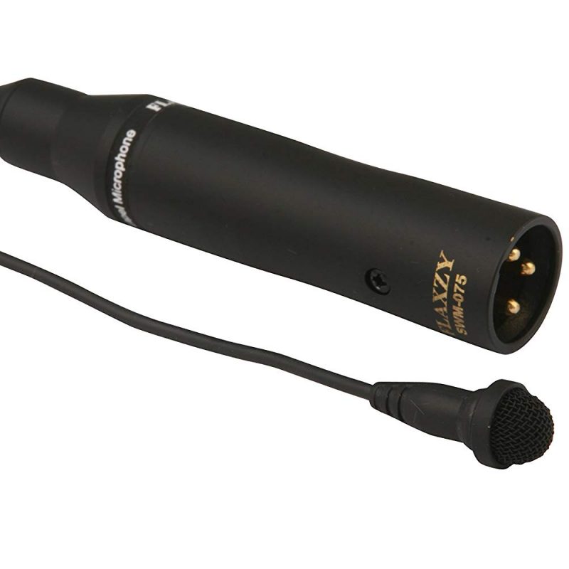 Flaxzy Mic SWM-075 XLR Lavalier 48V Phantom Power Lapel Omnidirectional Microphone - Pack of 1