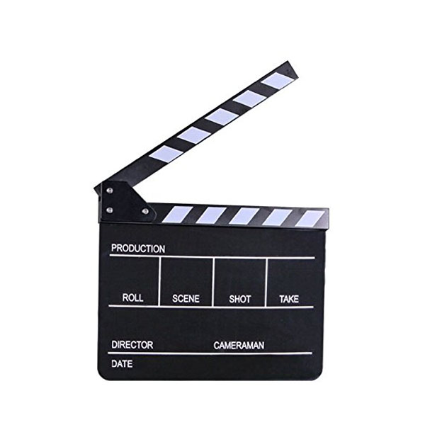 E-Image Professional Clapper Board with Black & White Stripe Slate for Film Video Movie Film Shooting (ECB-01)