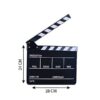 E-Image Professional Clapper Board with Black & White Stripe Slate for Film Video Movie Film Shooting (ECB-01)