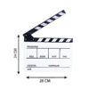 E-Image Professional White Big Clapper Board with White and Black Stripe Slate for Film Video Movie Film Shooting (ECB-03)