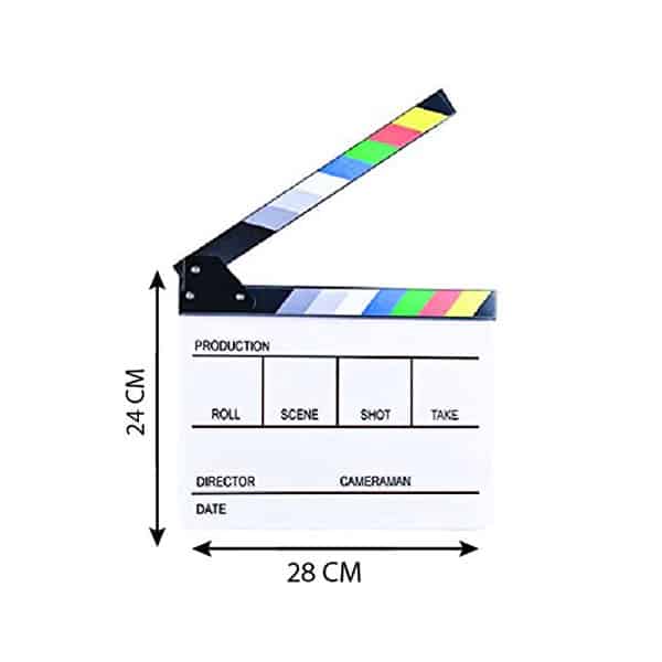 E-Image Professional White Big Clapper Board Slate for Film Video Movie Film Shooting (ECB-04)