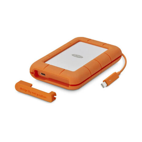 LaCie Rugged Thunderbolt USB-C 2TB External Hard Drive Portable HDD – USB 3.0 Compatible, Drop Shock Dust Water Resistant, Mac and PC Computer Desktop Workstation Laptop, 1 Mo Adobe CC (STFS2000800)