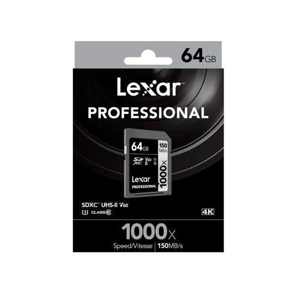 Lexar® Professional 1000x 64GB SDHC™/SDXC™