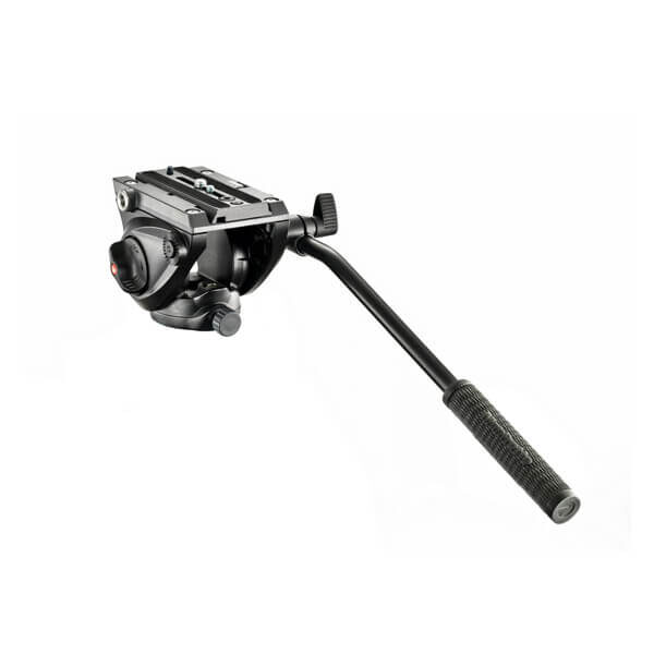 Manfrotto Lightweight Fluid Tripod Video head with Flat Base - MVH500AH