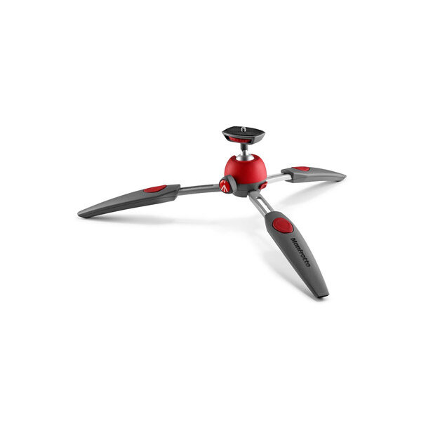 Manfrotto PIXI EVO 2-Section Mini Tripod (Red) 3 Manfrotto PIXI EVO 2-Section Mini Tripod (Red)
