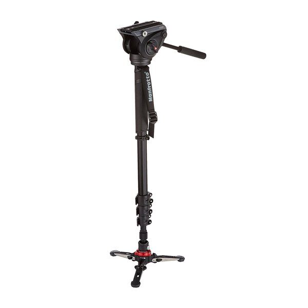 Manfrotto Xpro Aluminum Video Monopod With 500 Series Video Head, Black 2 Manfrotto Xpro Aluminum Video Monopod With 500 Series Video Head, Black