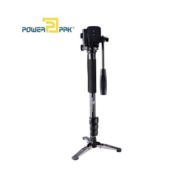PowerPak Mono-x10 Monopod 4.8ft Three leg 360 Degree Rotatable with Head