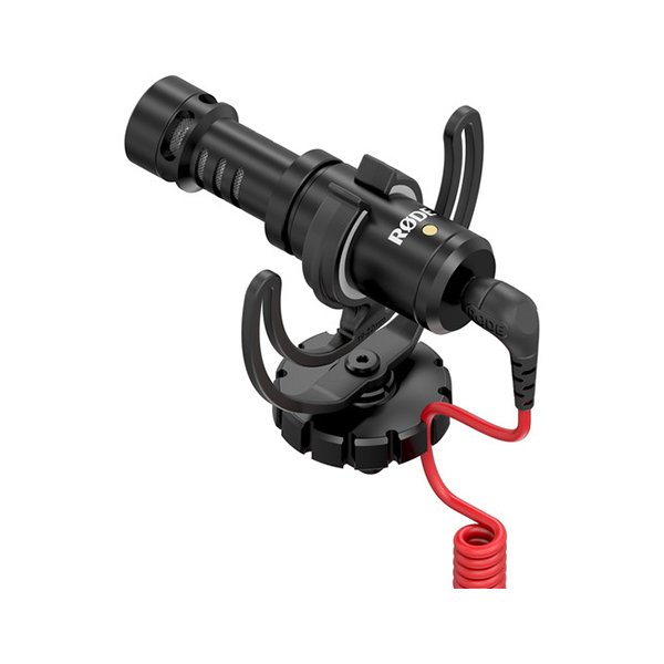 Rode VideoMicro Compact On-Camera Microphone with Rycote Lyre Shock Mount, Black
