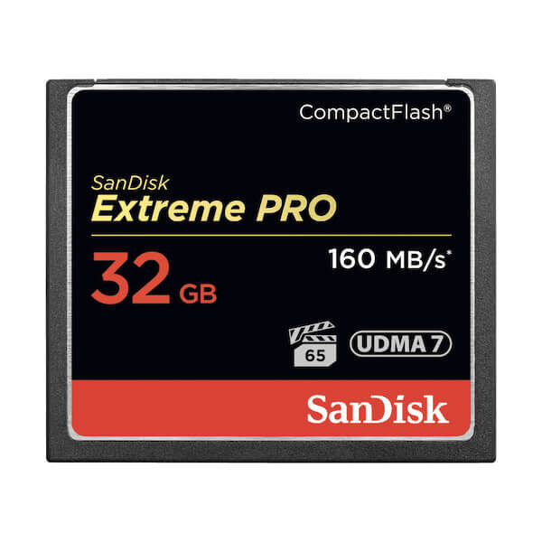 SanDisk 32GB Extreme Pro CompactFlash Memory Card (160MB/s)