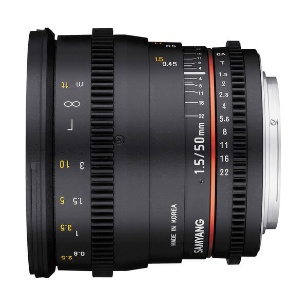 Samyang 50mm T1.5 VDSLR AS UMC Lens for Canon EF Mount