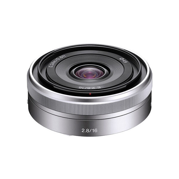 Sony E-Mount SEL16F28 16mm f/2.8 Wide-Angle Alpha E-Mount Lens (Silver)