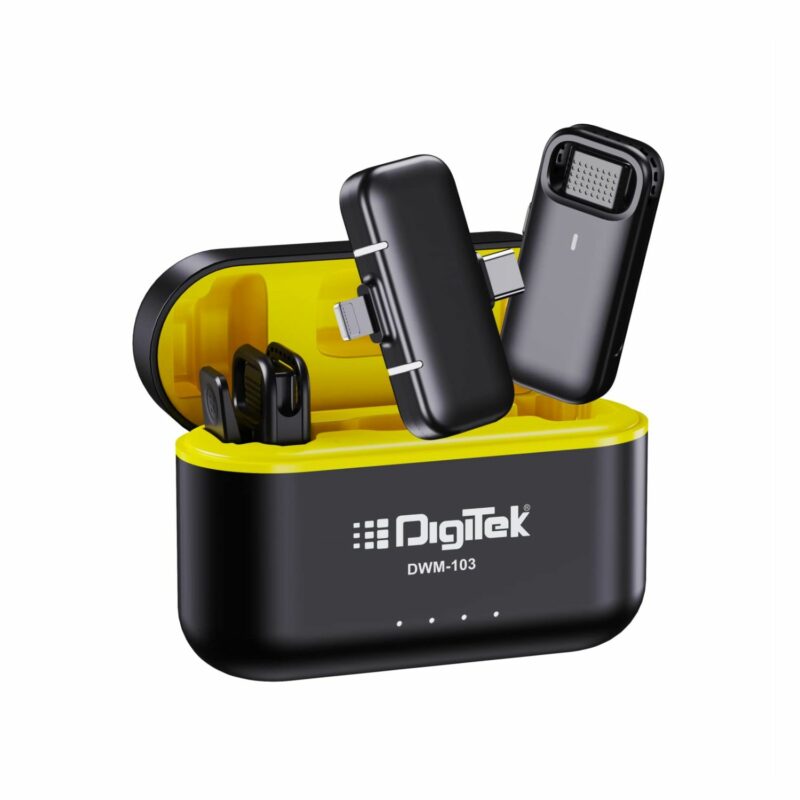 Digitek DWM 103 Wireless Microphone System with Dual Interface Type C & Lightning Connector Online Buy India 01