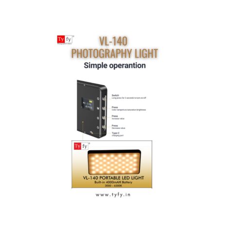 Tyfy VL 140 Led Photography Light Online Buy India 02 Tyfy VL 140 Led Photography Light Online Buy India 02