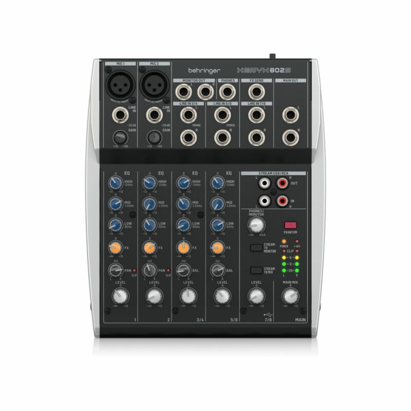Behringer XENYX 802S 8 Input Mixer with USB Streaming Interface Online Buy India 01
