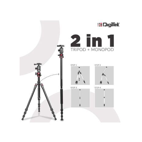 Digitek DTR 520 BH Aluminum Tripod Cum Monopod with Swivel Pan Head Online Buy India 04 Digitek DTR 520 BH Aluminum Tripod Cum Monopod with Swivel Pan Head Online Buy India 04