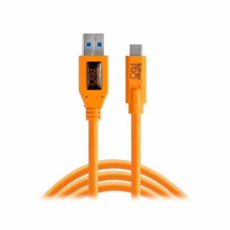 Tether Tools TetherPro USB Type C Male to USB 3.0 Type A Male Cable (15', Orange) Online Buy India 01