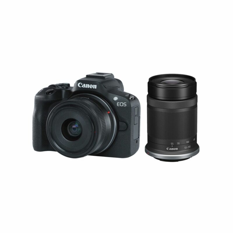 Canon EOS R50 Mirrorless Camera with 18 45mm and 55 210mm Lens Online Buy India 01