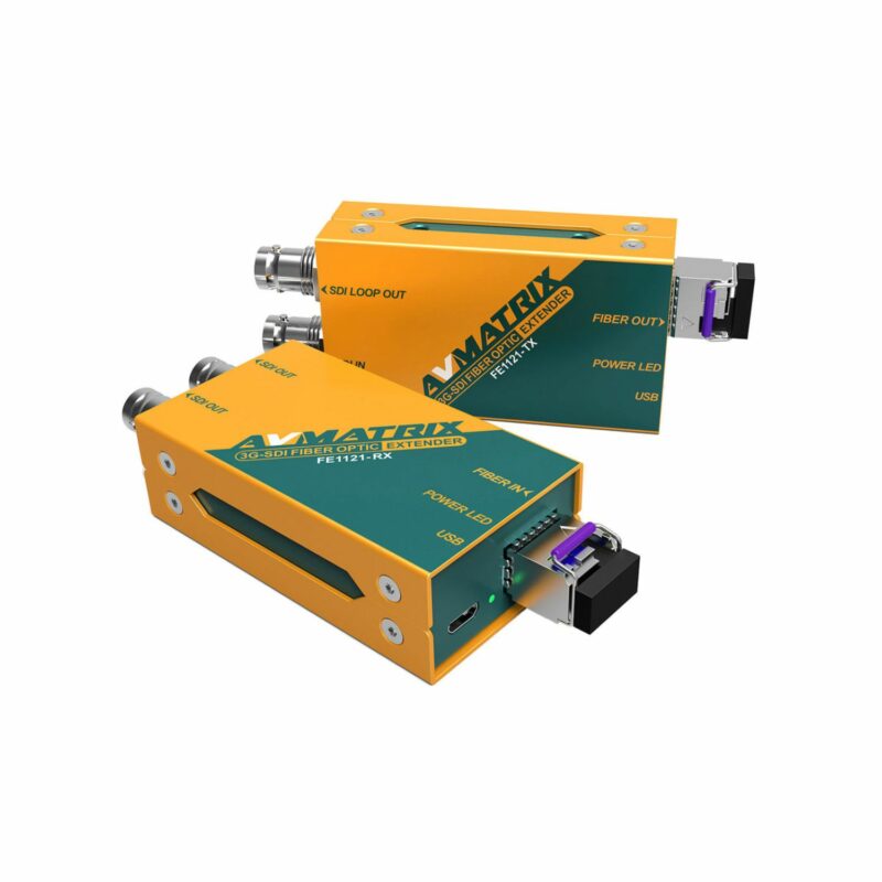 AVMatrix 3G SDI Fiber Optic Extender Transmitter & Receiver Set Online Buy India 01