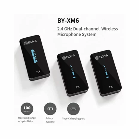 Boya BY XM6 S2 2.4GHz Dual Wireless Lavalier Microphone Online Buy India 02 Boya BY XM6 S2 2.4GHz Dual Wireless Lavalier Microphone Online Buy India 02