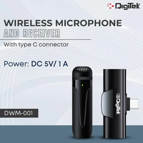 Digitek DWM 001 Wireless Microphone & Receiver with Type C Online Buy India 02 Digitek DWM 001 Wireless Microphone & Receiver with Type C Online Buy India 02