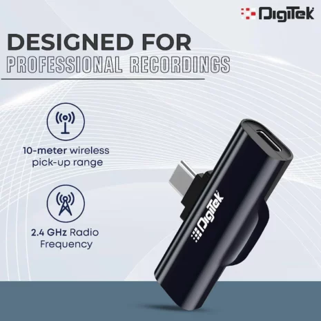 Digitek DWM 001 Wireless Microphone & Receiver with Type C Online Buy India 03 Digitek DWM 001 Wireless Microphone & Receiver with Type C Online Buy India 03