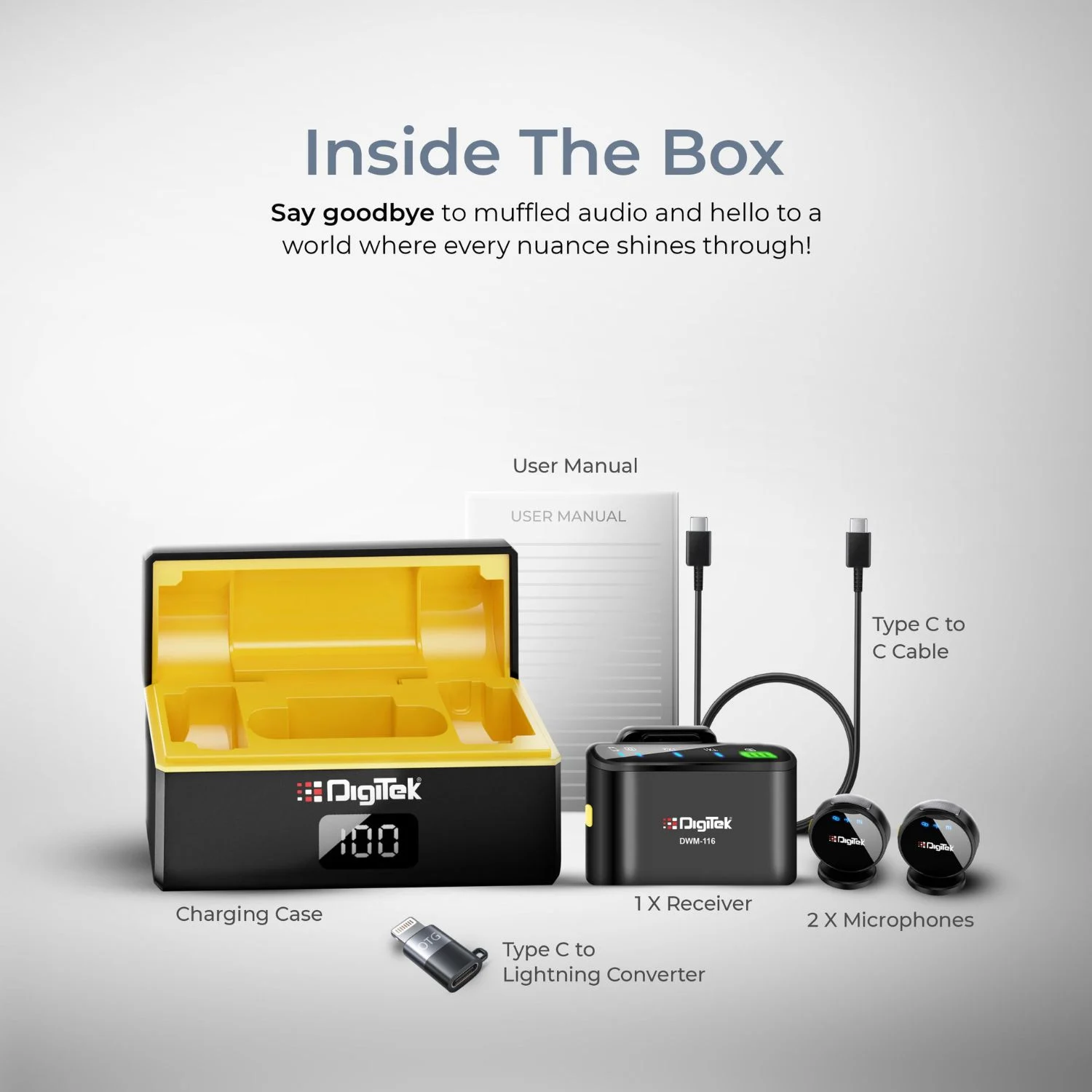Digitek DWM 116 2 in 1 Wireless Microphone Online Buy India 1