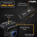 Digitek DPVH 110 Professional Fluid Video Head – 2 Way Pan Head for Tripods & Monopods Mumbai India 4