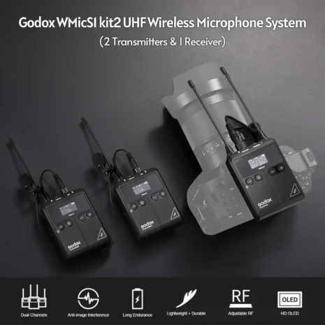 GODOX WMicS1 Kit 2 Mic in Mumbai India (4) GODOX WMicS1 Kit 2 Mic in Mumbai India (4)