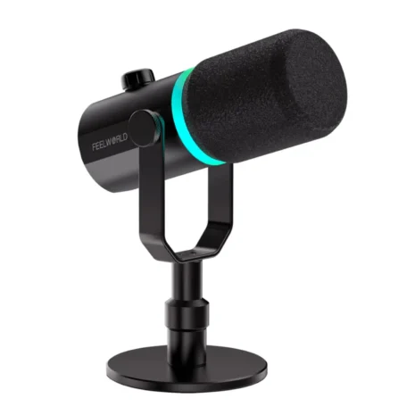 FEELWORLD PM1 XLR USB Dynamic Microphone with Desktop Stand for Podcast (2) FEELWORLD PM1 XLR USB Dynamic Microphone with Desktop Stand for Podcast (2)