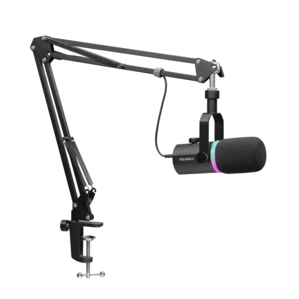 FEELWORLD PM1 XLR USB Dynamic Microphone with Desktop Stand for Podcast (3) FEELWORLD PM1 XLR USB Dynamic Microphone with Desktop Stand for Podcast (3)