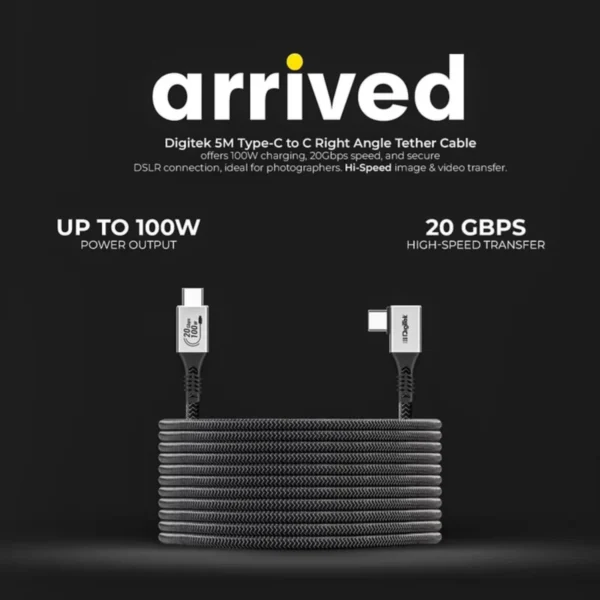 DigiTek DC 5M TC2C C To C Tether Cable Right Angle Online Buy in India 2 DigiTek DC 5M TC2C C To C Tether Cable Right Angle Online Buy in India 2