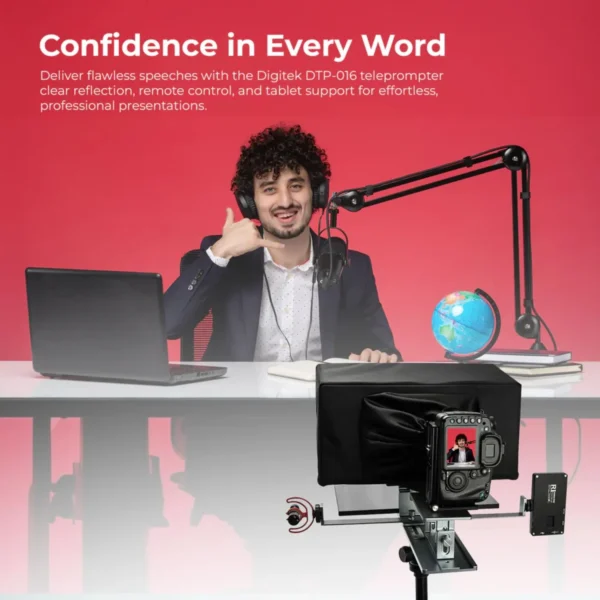 Digitek DTP 016 16 Inch Teleprompter for Smartphone and DSLR in Mumbai India (5) Digitek DTP 016 16 Inch Teleprompter for Smartphone and DSLR in Mumbai India (5)
