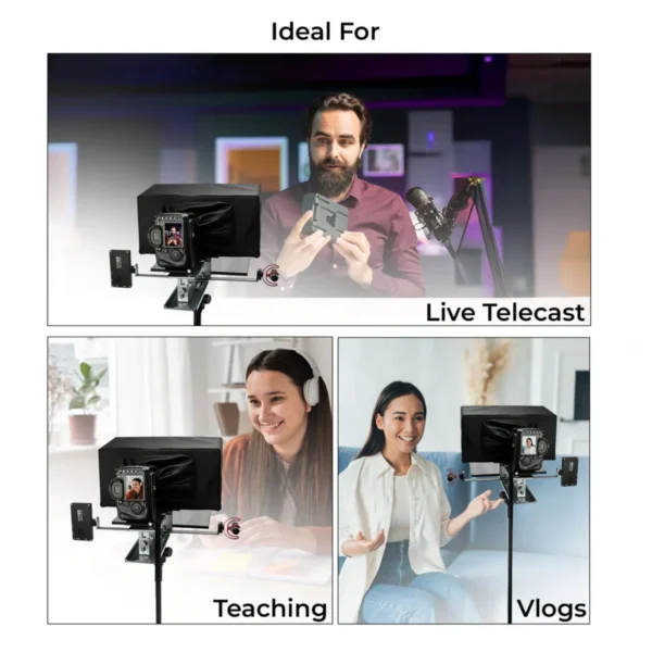 Digitek DTP 016 16 Inch Teleprompter for Smartphone and DSLR in Mumbai India (8) Digitek DTP 016 16 Inch Teleprompter for Smartphone and DSLR in Mumbai India (8)