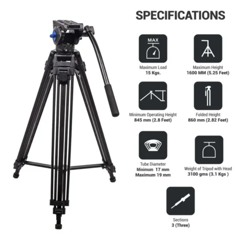 digitek dptr 601vd professional tripod with fluid video head in mumbai india (2) digitek dptr 601vd professional tripod with fluid video head in mumbai india (2)