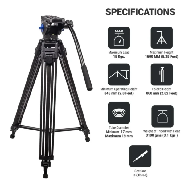 digitek dptr 601vd professional tripod with fluid video head in mumbai india (2) digitek dptr 601vd professional tripod with fluid video head in mumbai india (2)