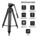 digitek dptr 601vd professional tripod with fluid video head in mumbai india (2)