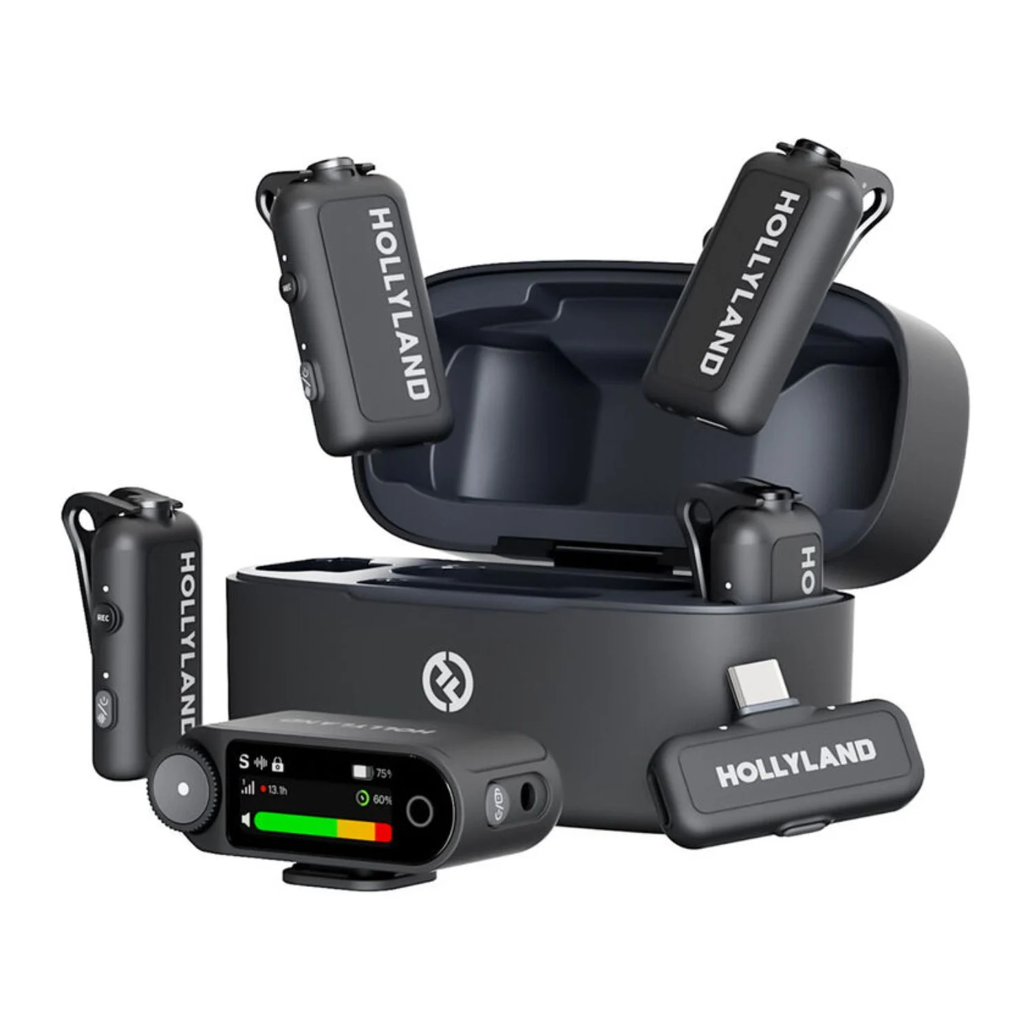 hollyland lark max 2 combo 4 person wireless microphone in mumbai india (1)