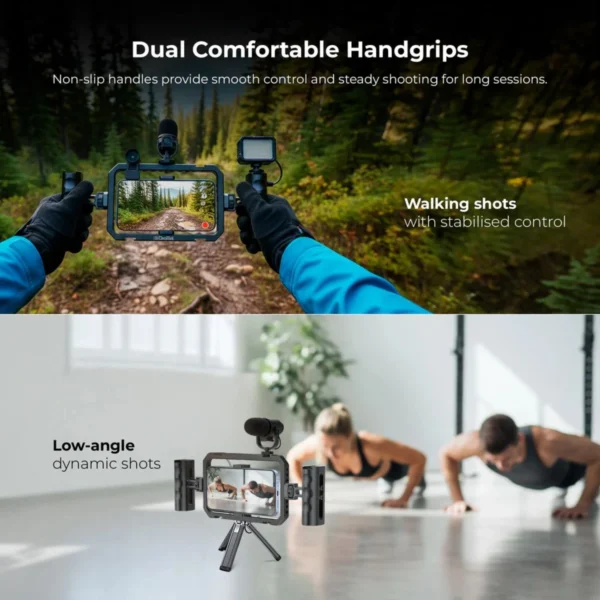 Digitek DSC 002 Handheld Aluminum Alloy Universal Smartphone Cage Video Rig for Vloggers in Mumbai India (8) Digitek DSC 002 Handheld Aluminum Alloy Universal Smartphone Cage Video Rig for Vloggers in Mumbai India (8)