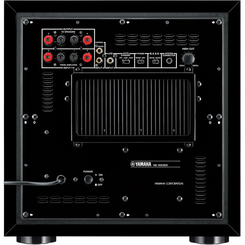 Yamaha NS-SW300PN 10" 250W Powered Subwoofer (Piano Black)