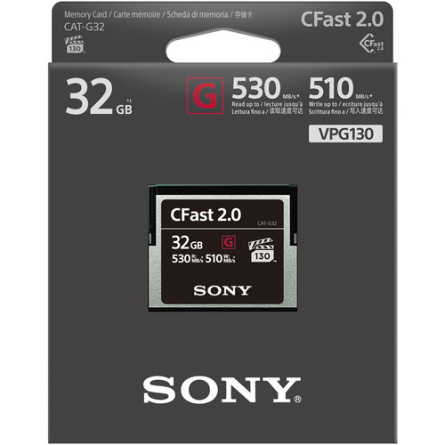 Sony 32GB CFast 2 Sony 32GB CFast 2.0 G Series Memory Card