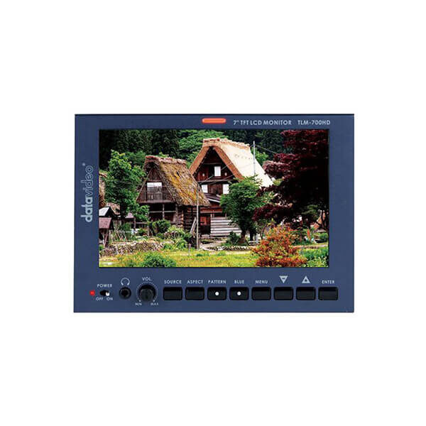 Datavideo TLM-700HD 7" SD/HD LCD Monitor with V-Mount Battery Adapter 1 Datavideo TLM-700HD 7" SD/HD LCD Monitor with V-Mount Battery Adapter