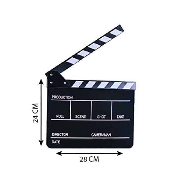 E-Image Professional Clapper Board with Black & White Stripe Slate for Film Video Movie Film Shooting (ECB-01) 2 E-Image Professional Clapper Board with Black & White Stripe Slate for Film Video Movie Film Shooting (ECB-01)
