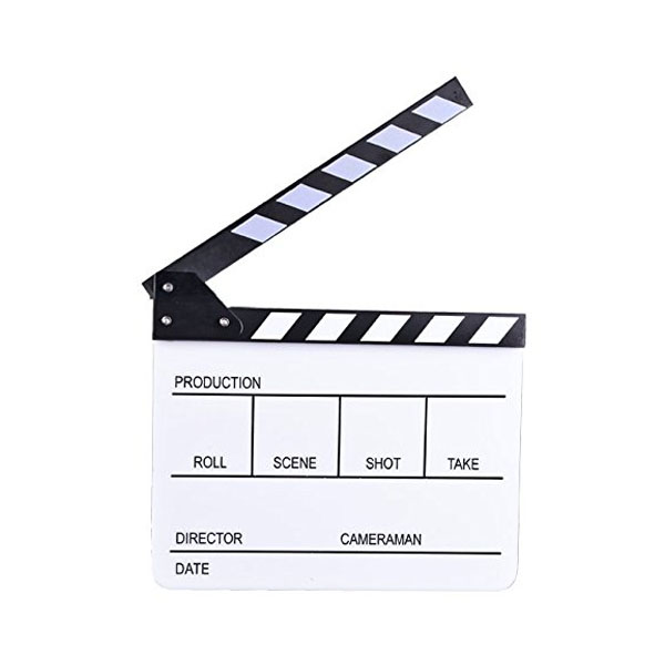 E-Image Professional White Big Clapper Board with White and Black ...