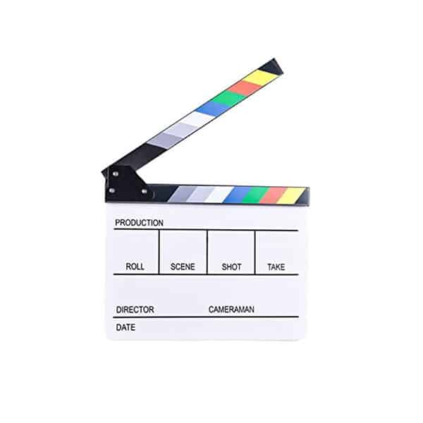 E-Image Professional White Big Clapper Board Slate for Film Video Movie Film Shooting (ECB-04)