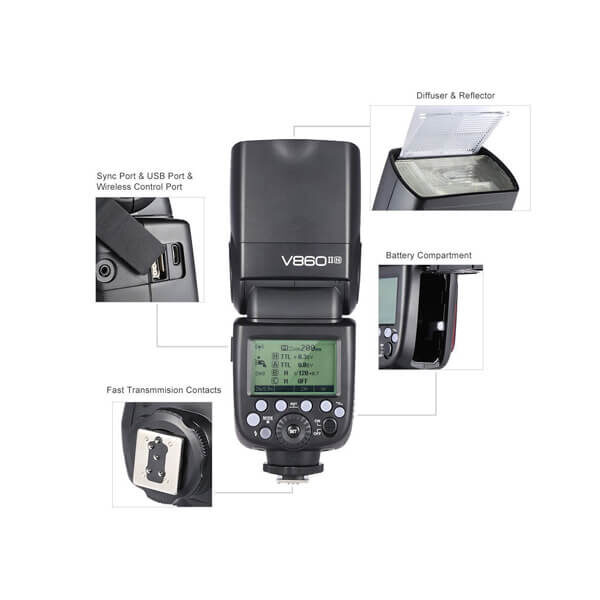 Godox Ving V 860 II TTL Li-Ion Flash Kit for Nikon Cameras (Black) 4 Godox Ving V 860 II TTL Li-Ion Flash Kit for Nikon Cameras (Black)
