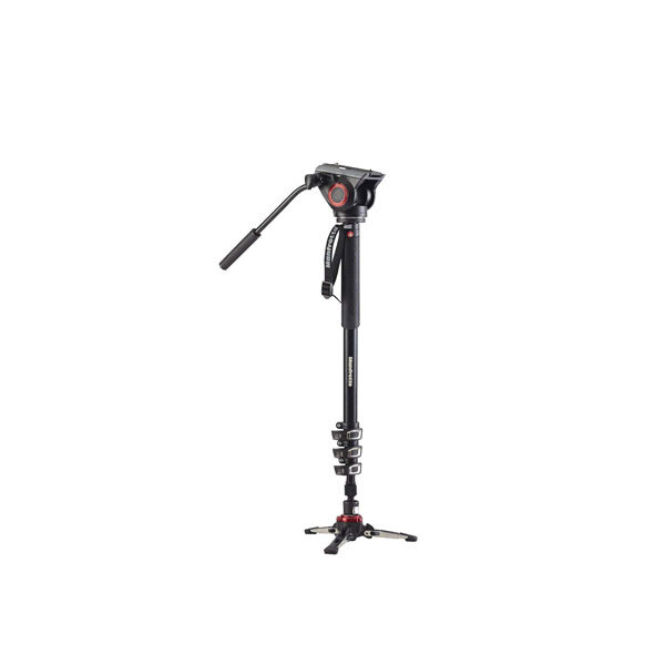 Manfrotto Xpro Aluminum Video Monopod With 500 Series Video Head, Black 1 Manfrotto Xpro Aluminum Video Monopod With 500 Series Video Head, Black