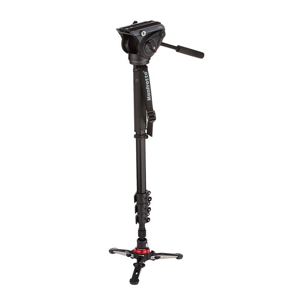 Manfrotto Xpro Aluminum Video Monopod With 500 Series Video Head, Black