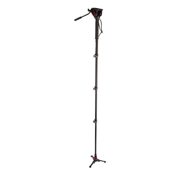 Manfrotto Xpro Aluminum Video Monopod With 500 Series Video Head, Black 3 Manfrotto Xpro Aluminum Video Monopod With 500 Series Video Head, Black