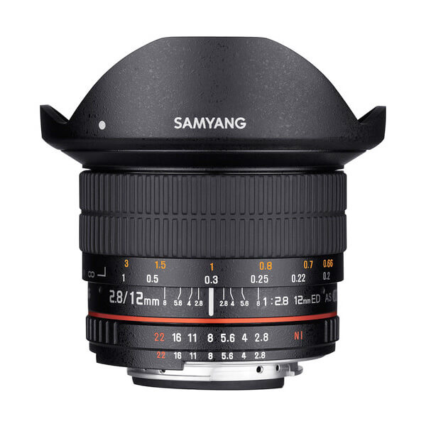 Samyang 12mm f/2 Samyang 12mm f/2.8 ED AS NCS Fisheye Lens for Canon EF Mount